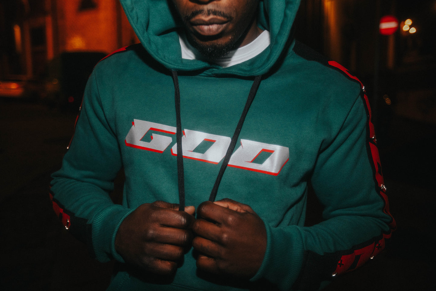 hoodie green reflector