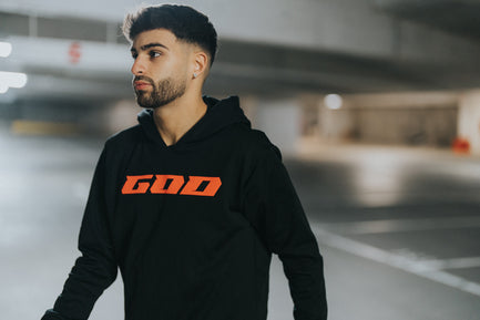 TRACKSUIT «DOUBLE ORANGE GOD» PRETO